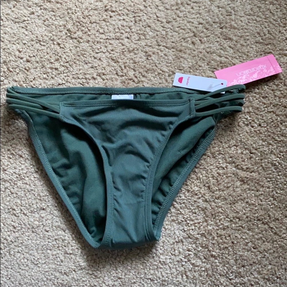 Xhilaration olive green bikini bottom size S